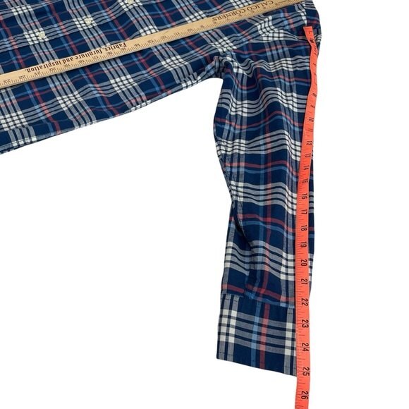 Izod Saltwater Relaxed Classic Blue Plaid Shirt 100% Cotton Button Down Size S - Picture 11 of 15